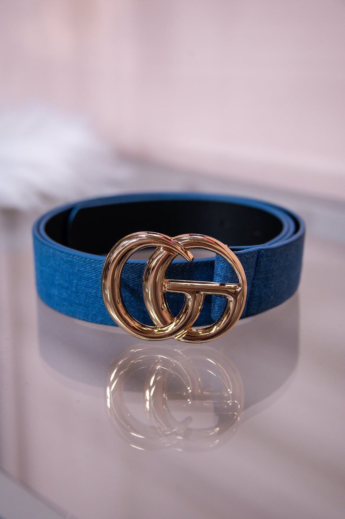 Gucci reversible belt Black-blue on SALE