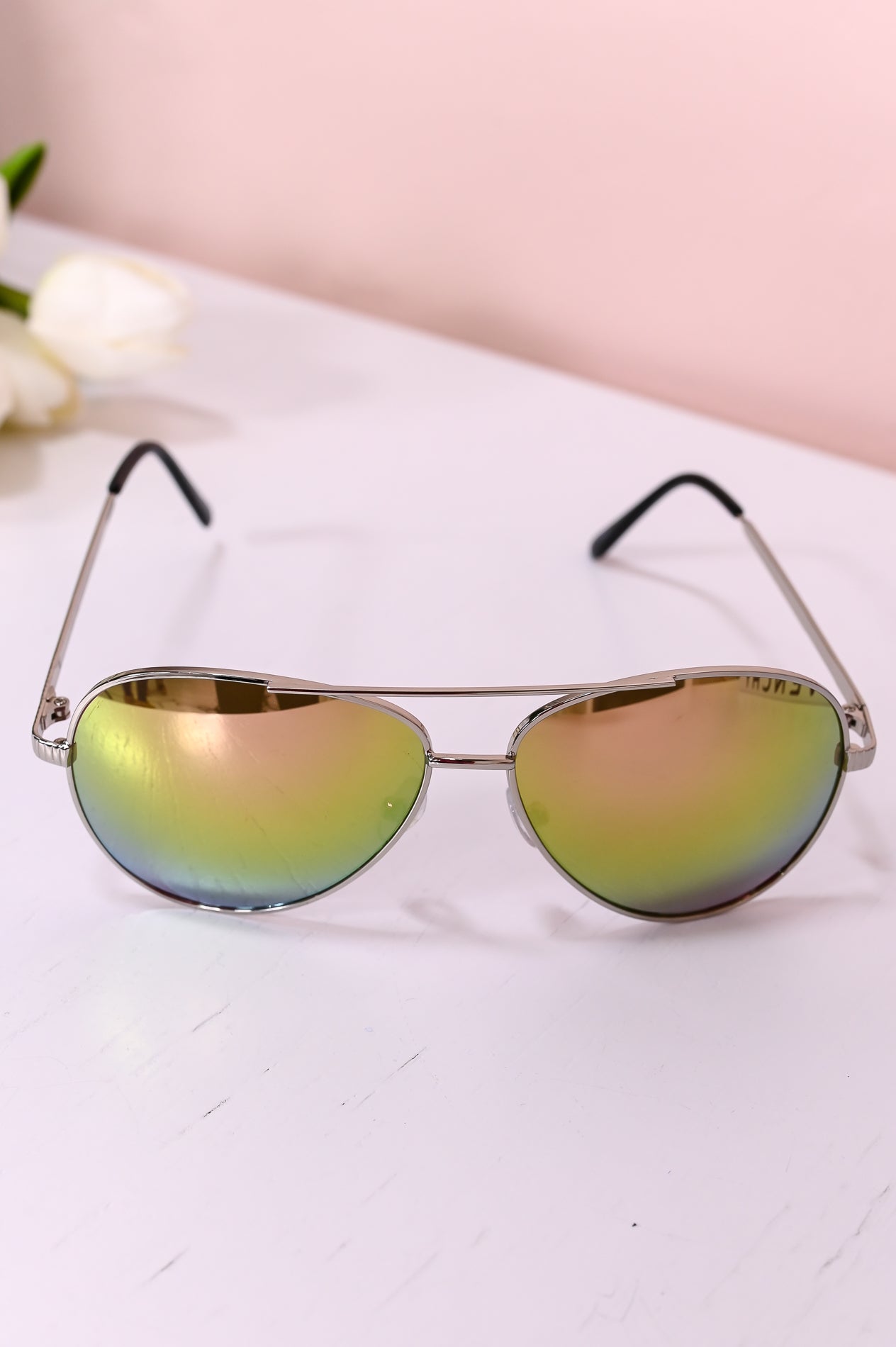 Multicolor aviator hot sale sunglasses