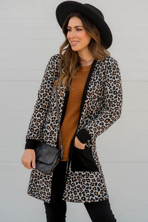 Wild For You Black Printed Cardigan