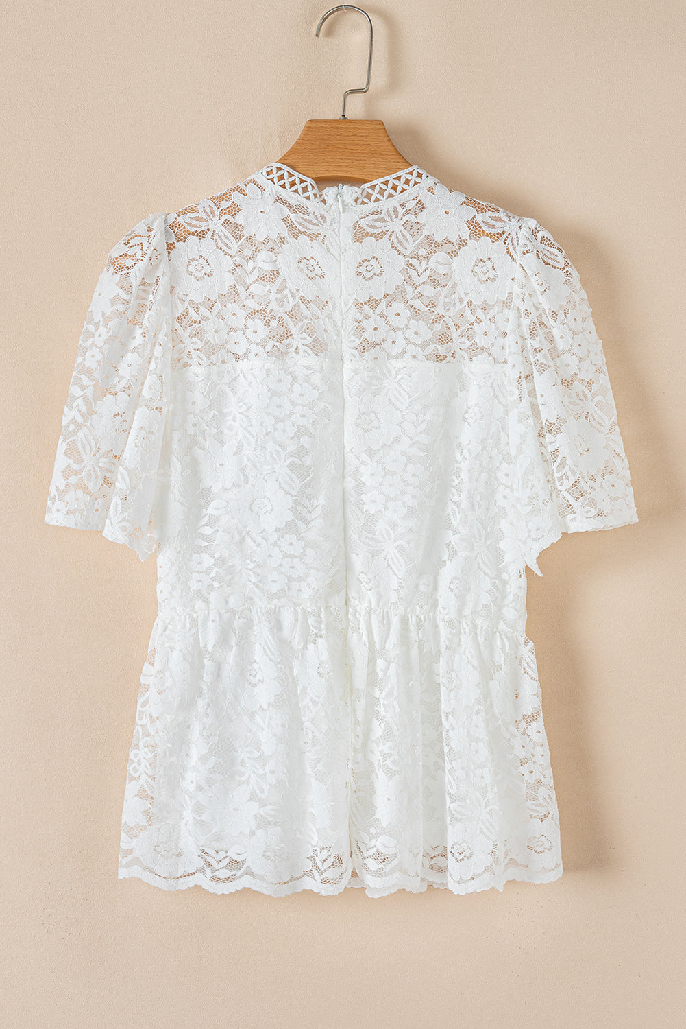 Laced In Elegance Lace Peplum Blouse