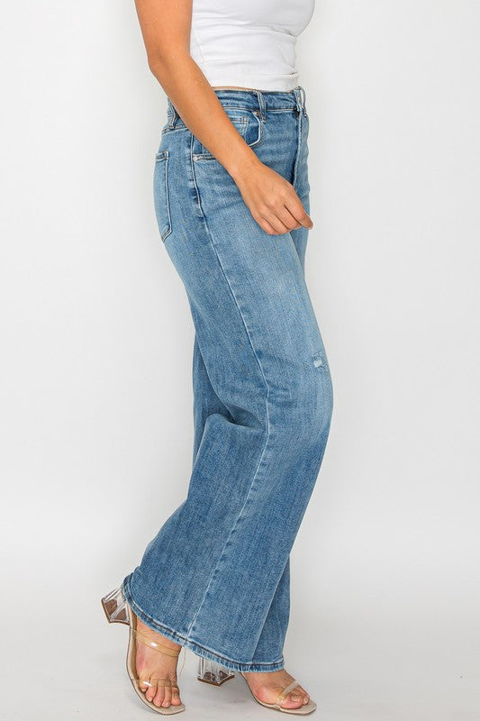 Ava Bytos High Rise Wide Leg Jeans with Pockets