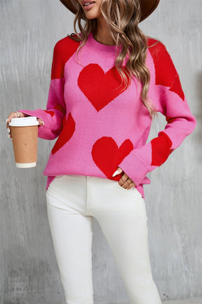 She Has A Big Heart Sweater Top (2 Colors)