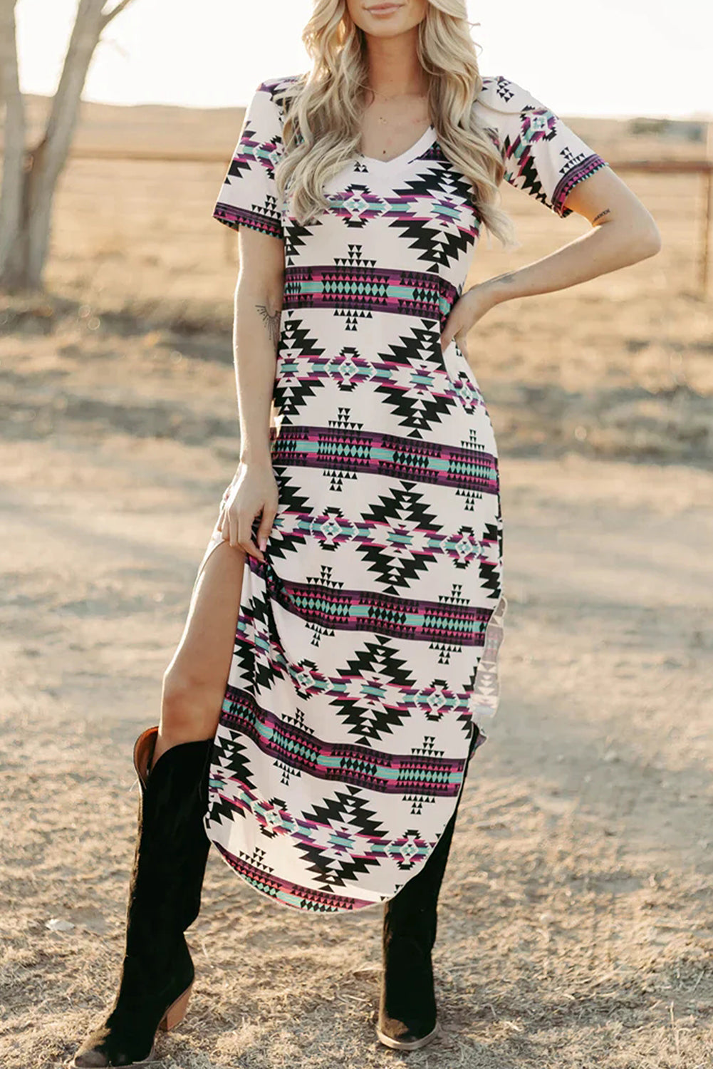 Aztec Dreams Printed Dress