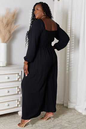 Sooner or Later Square Neck Jumpsuit with Pockets