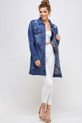 DENIM On Repeat Distressed Washed Jacket(3 colors)