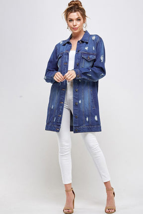 DENIM On Repeat Distressed Washed Jacket(3 colors)