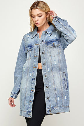 DENIM On Repeat Distressed Washed Jacket(3 colors)