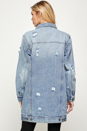 DENIM On Repeat Distressed Washed Jacket(3 colors)