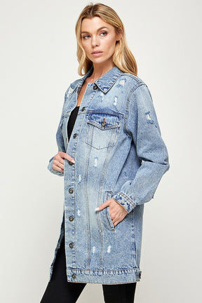 DENIM On Repeat Distressed Washed Jacket(3 colors)