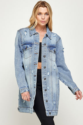 DENIM On Repeat Distressed Washed Jacket(3 colors)