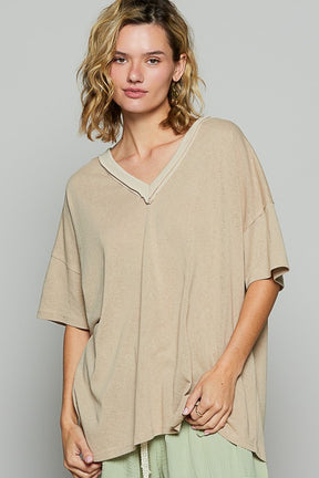 Not Your Basic V-Neck Half Sleeve T-Shirt