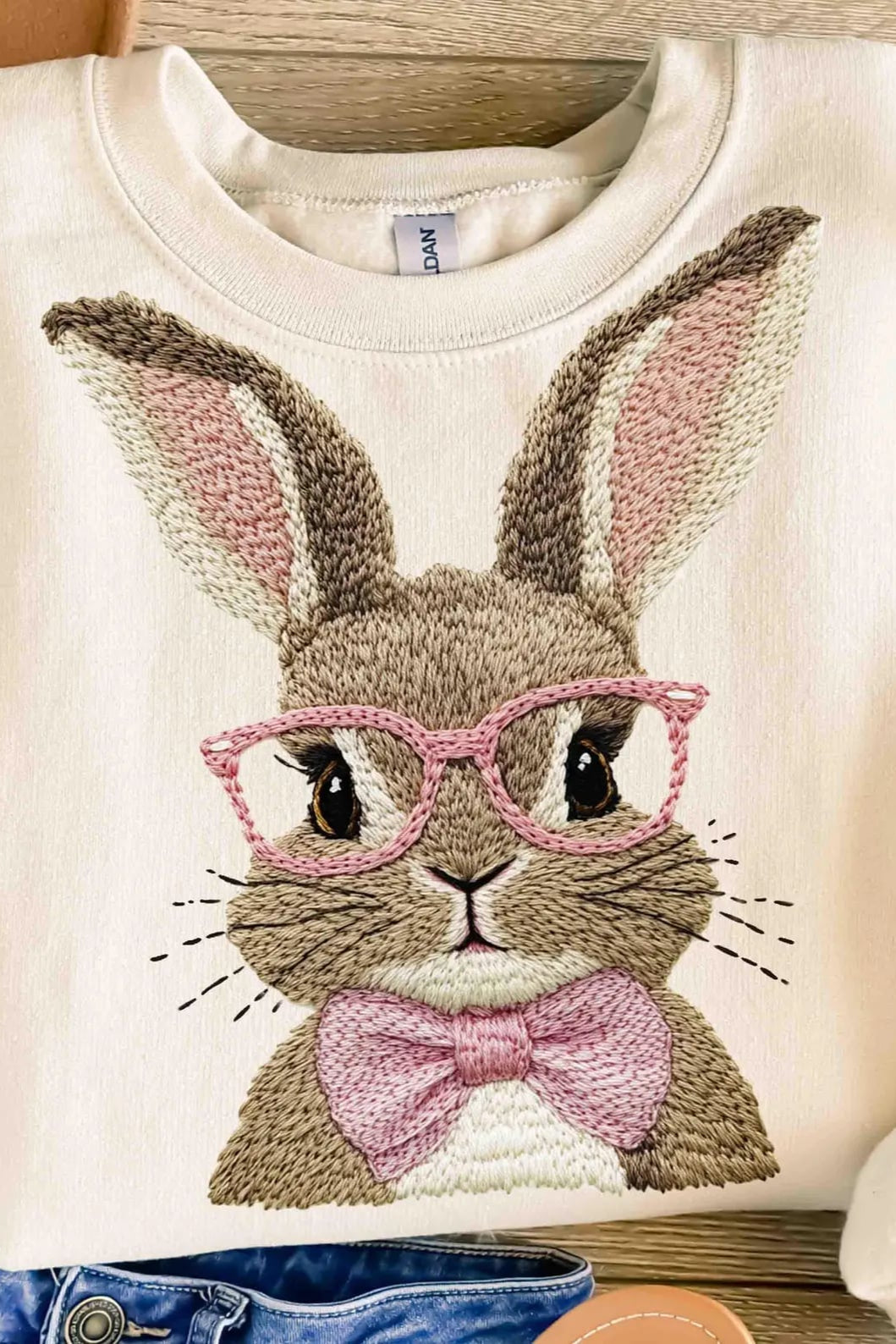 One Smart Bunny Graphic Sweatshirt in Three Colors