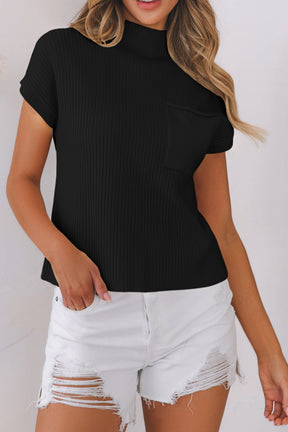 Embrace The Moment Black Sleeveless Sweater Top