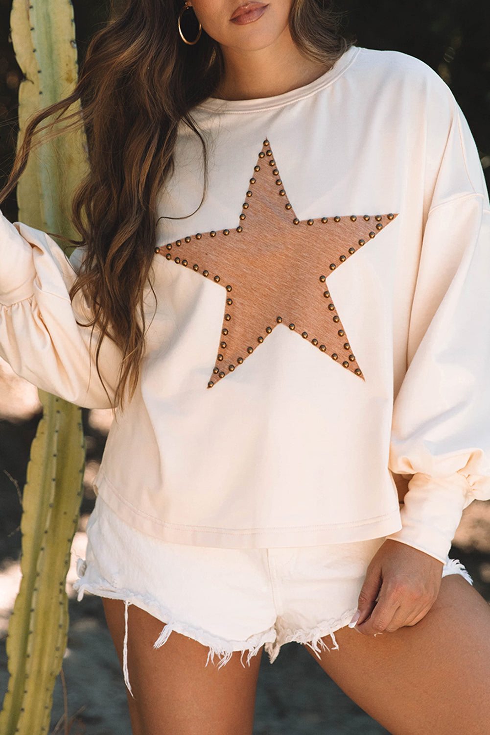 I'm Star Struck Apricot Studded/Star Top