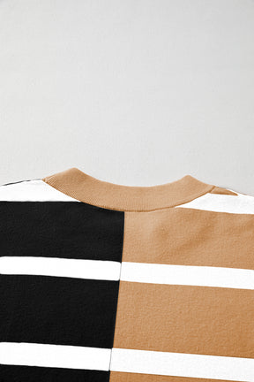 Stripe Hype Colorblock Oversized Sweater