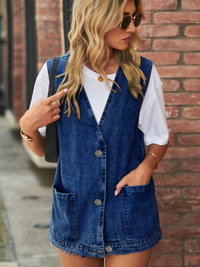 Denim Revolution Button Up Denim Vest (3 Colors)