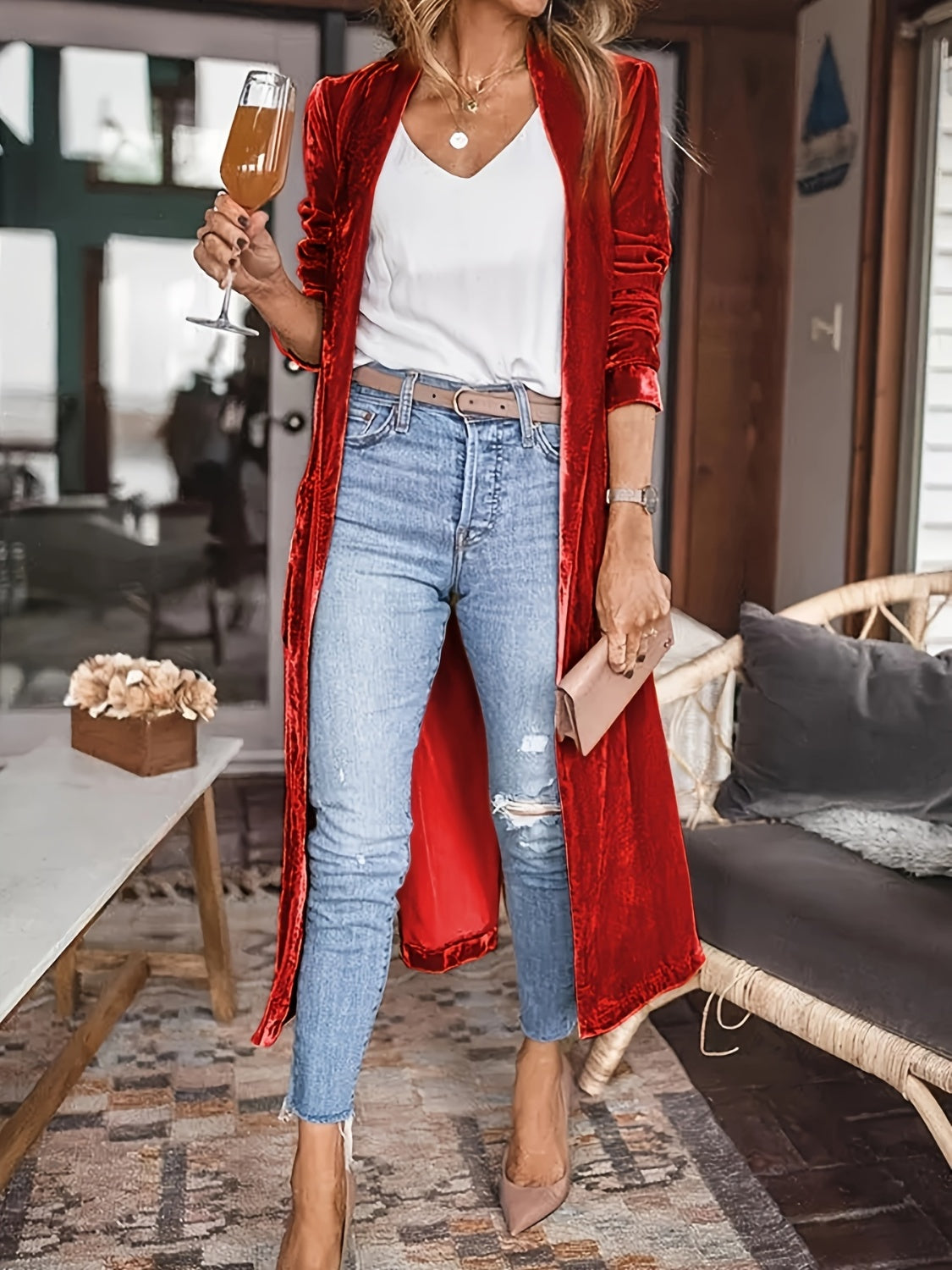 Velvet Allure Open Front Cardigan (8 Colors)