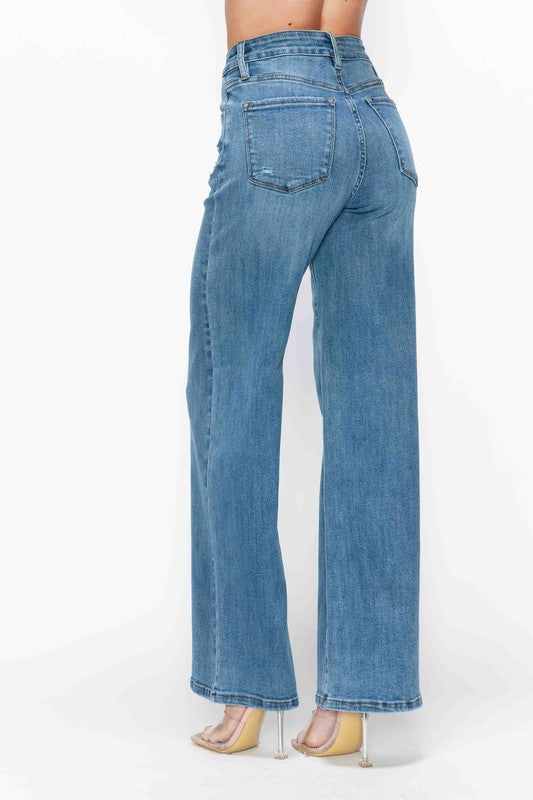 Ava Bytos High Rise Wide Leg Jeans with Pockets