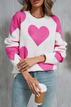 She Has A Big Heart Sweater Top (2 Colors)