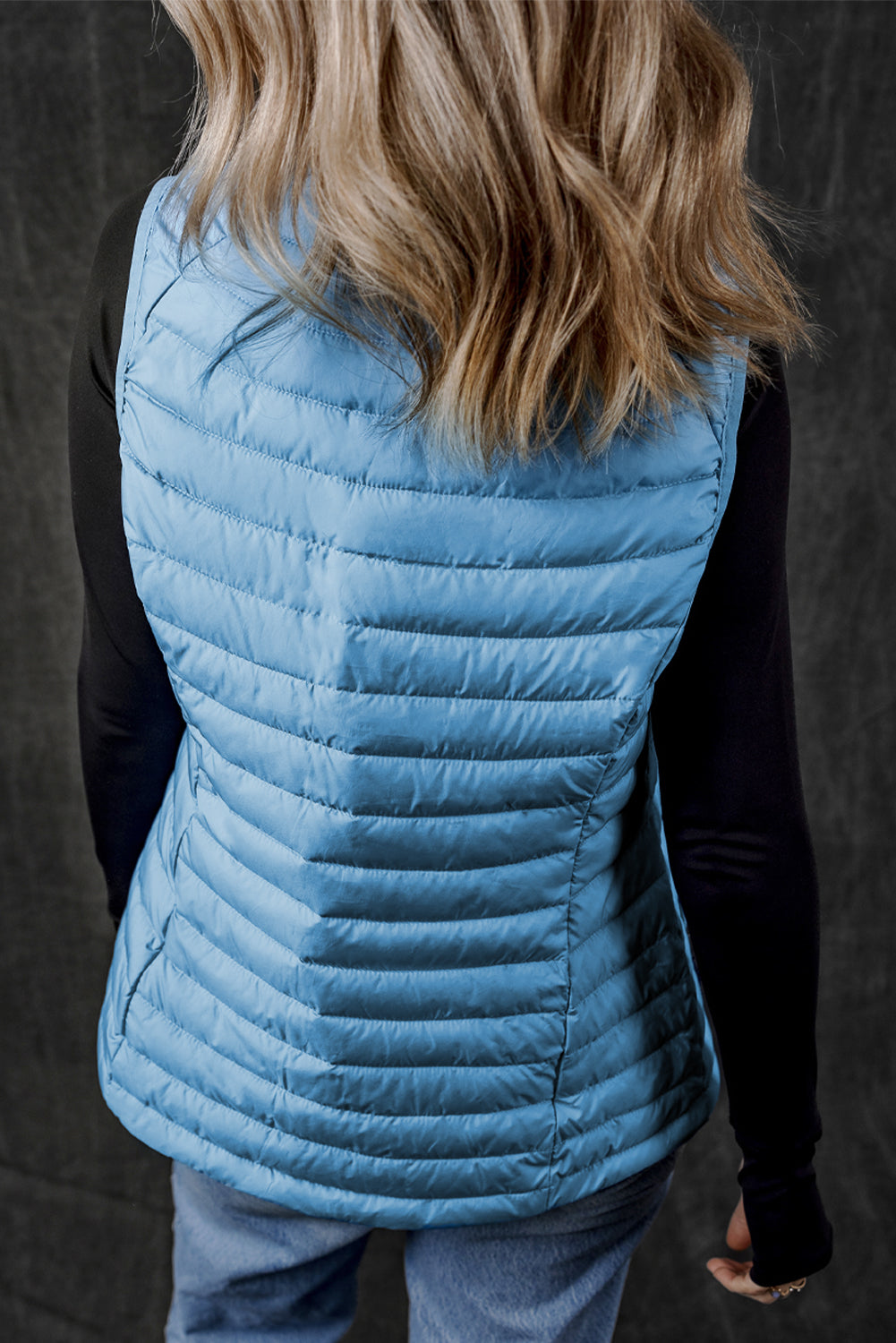 It's the Vest of All Sky Blue Zipped Puffer Vest