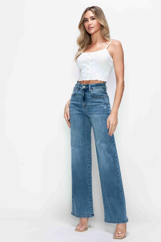 Ava Bytos High Rise Wide Leg Jeans with Pockets