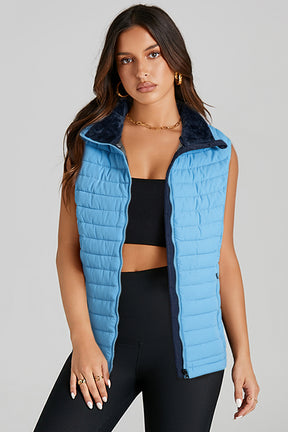 It's the Vest of All Sky Blue Zipped Puffer Vest