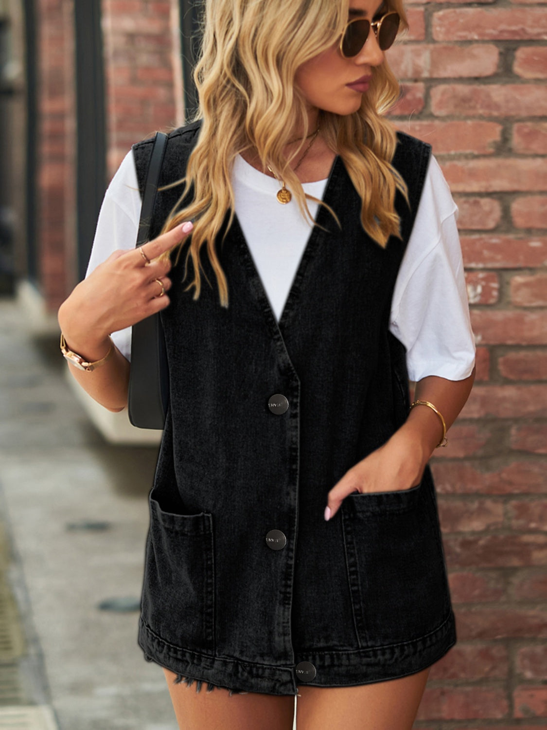 Denim Revolution Button Up Denim Vest (3 Colors)