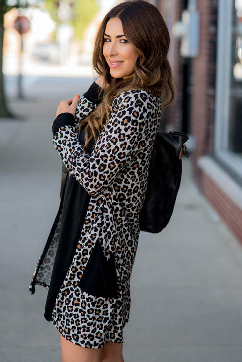 Wild For You Black Printed Cardigan