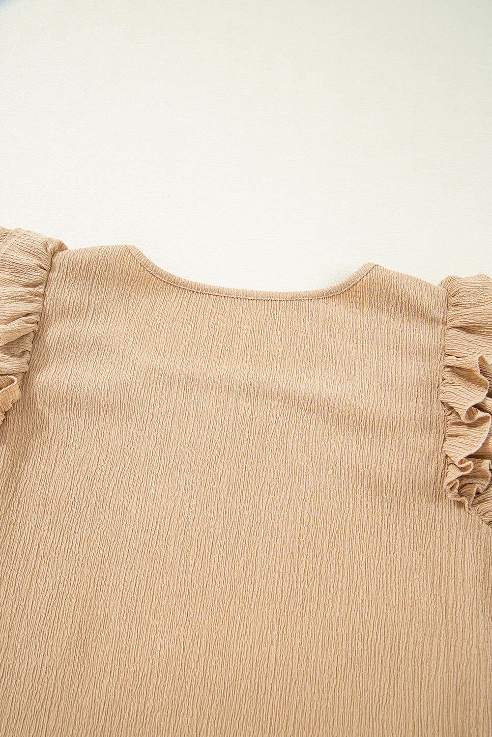 Ruffles And Grace Square Neck Textured Top