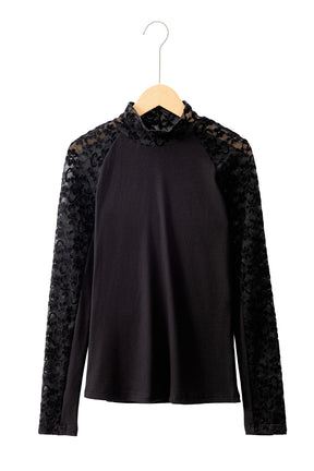 Romantic Moments Black Floral Lace Top