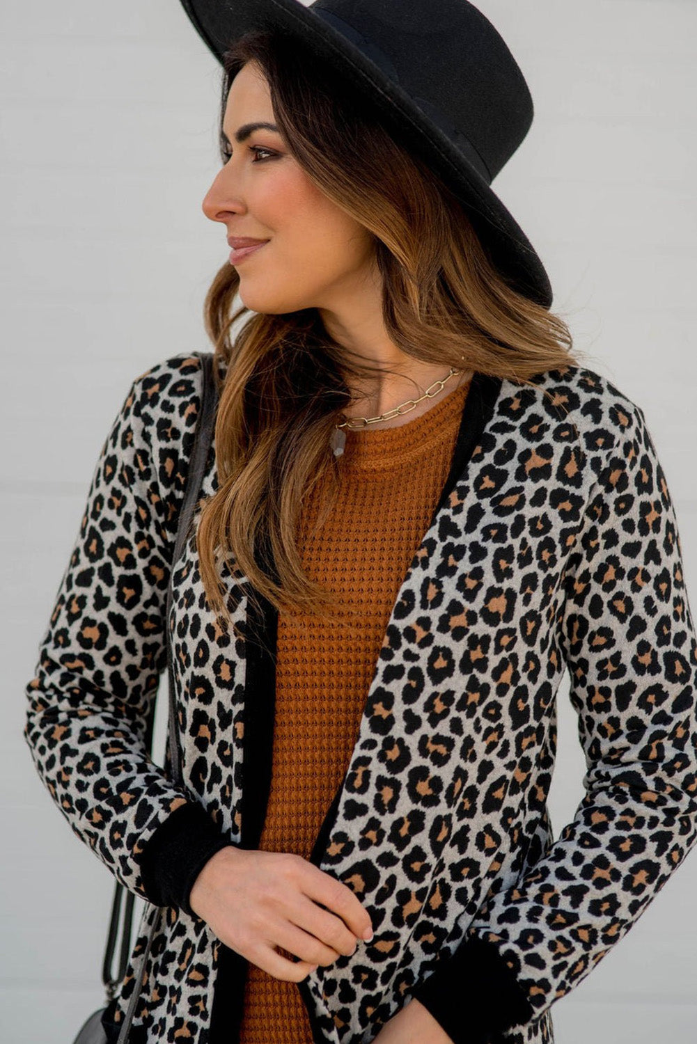 Wild For You Black Printed Cardigan