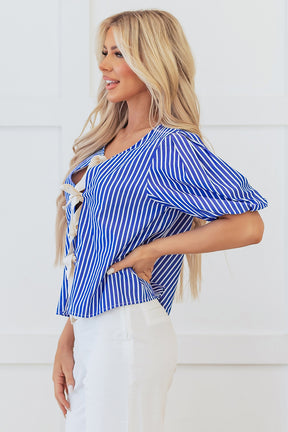 Tied In Style Stripe Top