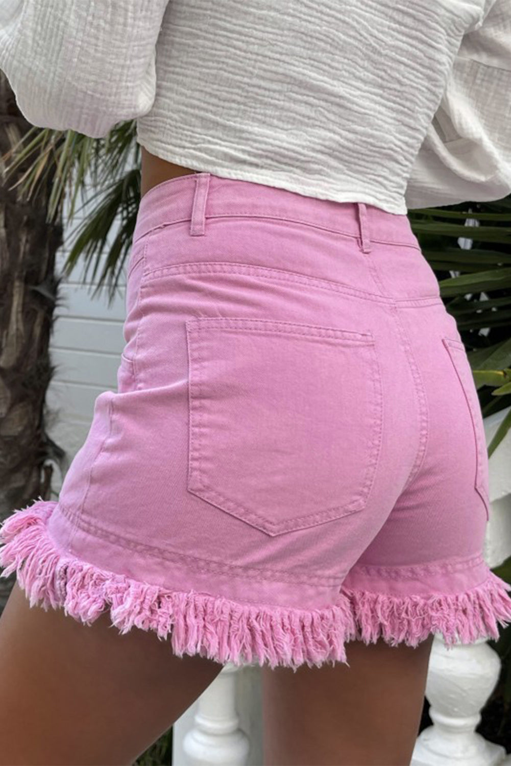 Pinky Love Mid Rise Denim Shorts