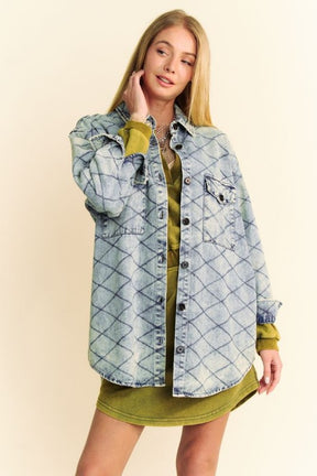 Denim For Days Quilted Shacket