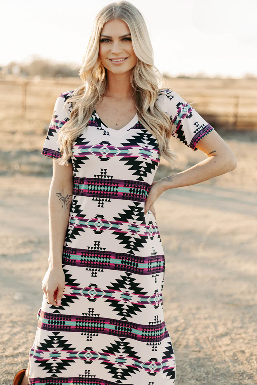 Aztec Dreams Printed Dress