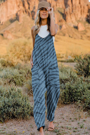 My Spirit Animal V-Neck Sleeveless Jumpsuit - RMP846DBL