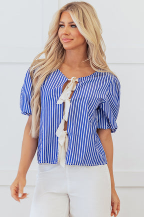 Tied In Style Stripe Top