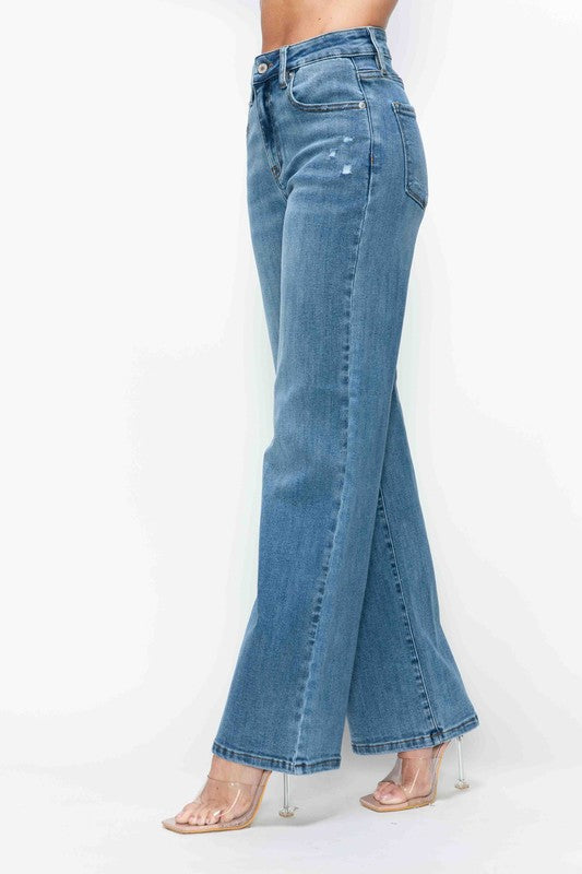 Ava Bytos High Rise Wide Leg Jeans with Pockets