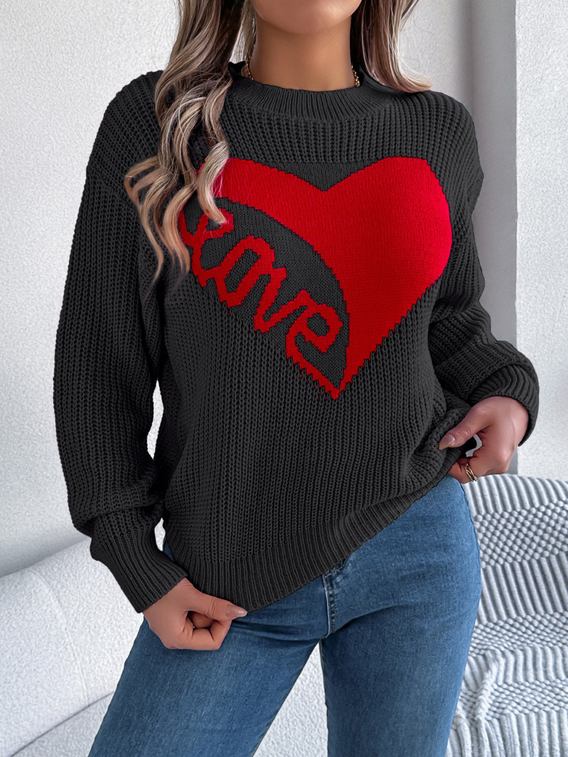 LOVE Heart Sweater (3 Colors)