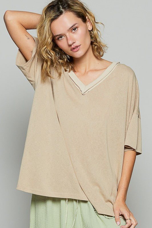 Not Your Basic V-Neck Half Sleeve T-Shirt