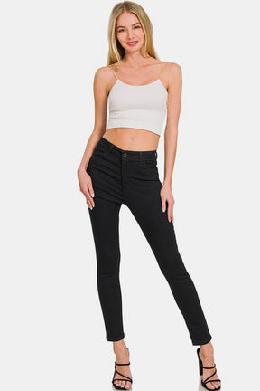 Zoe High Rise Skinny Jeans with Pockets - K1290BK