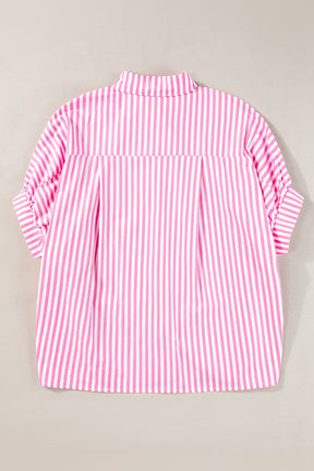 Stripes For Days Pink Dolman Sleeve Top