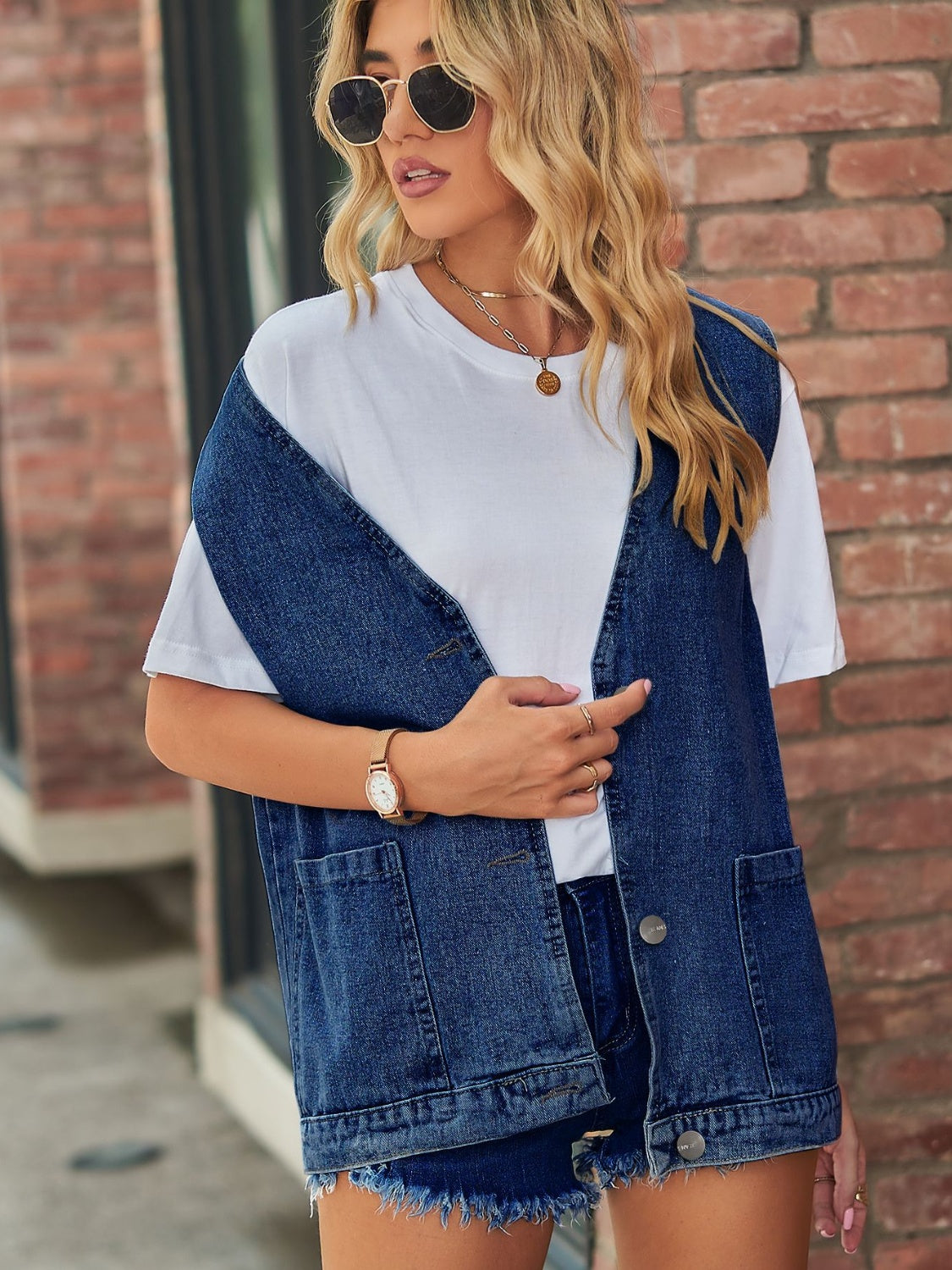 Denim Revolution Button Up Denim Vest (3 Colors)