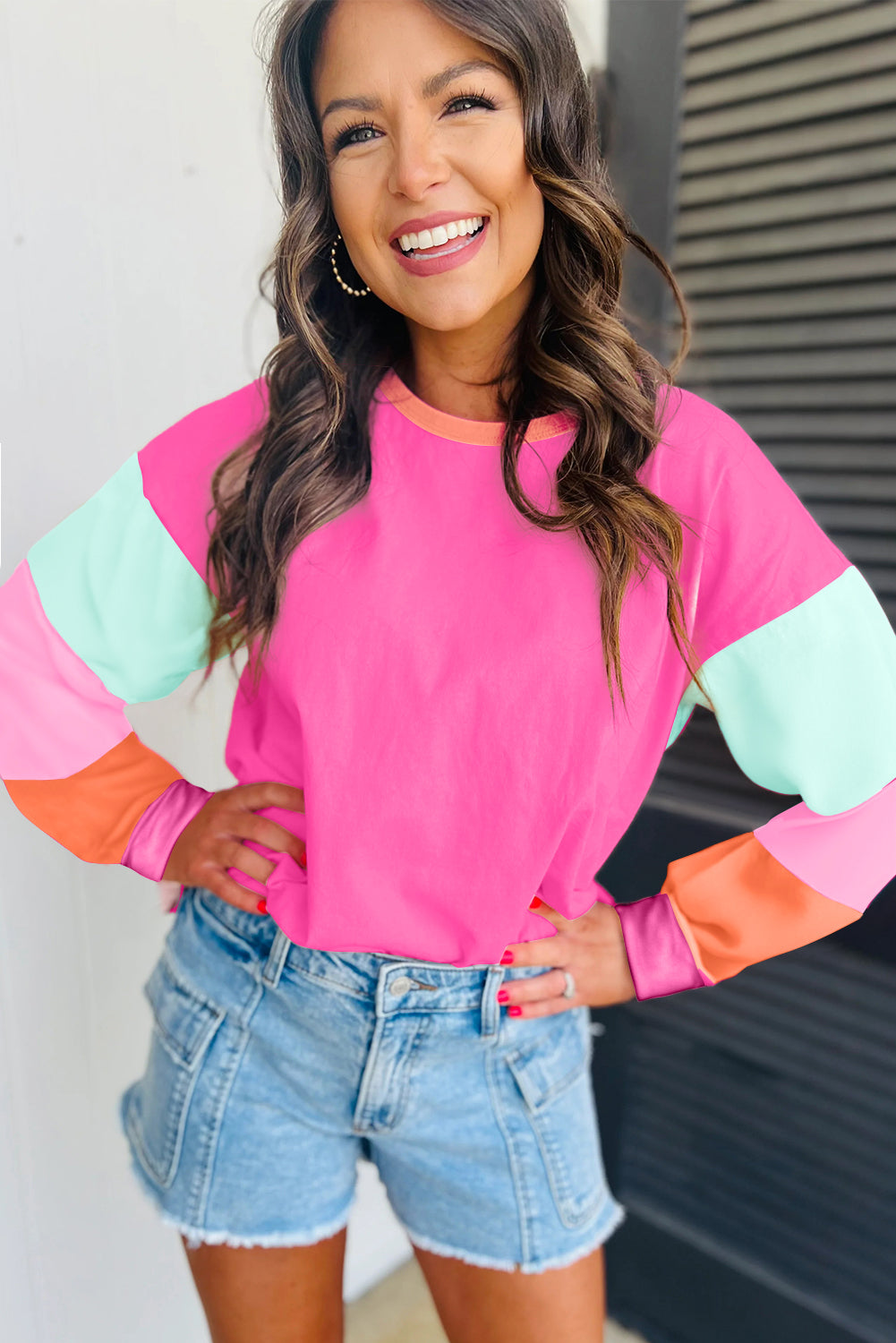 Live In Color Colorblock Loose Top