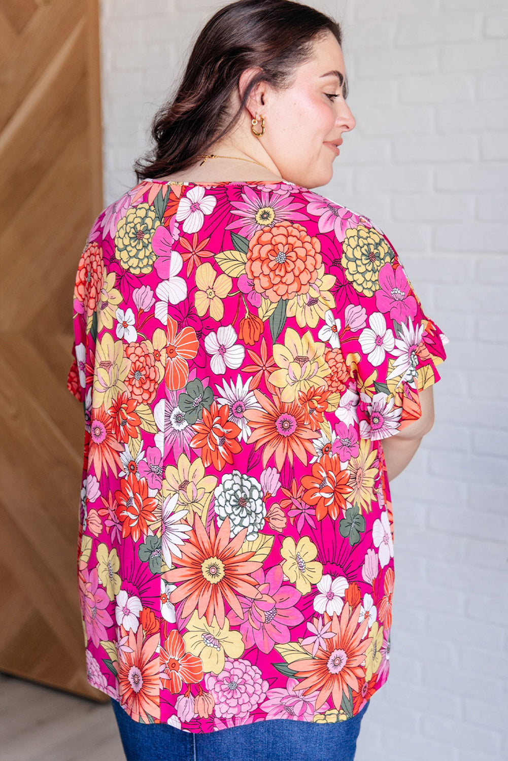 Freshly Blossomed Floral Print Ruffle Top