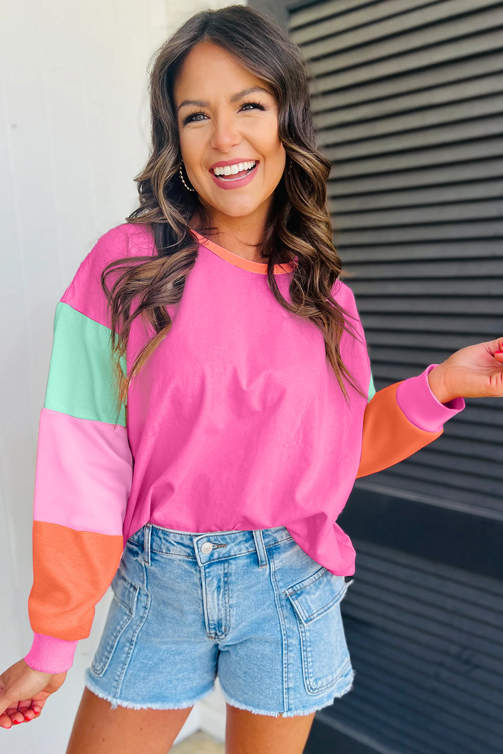 Live In Color Colorblock Loose Top