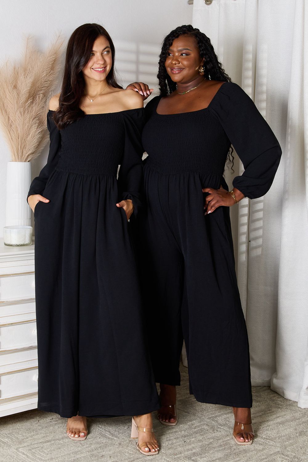 Sooner or Later Square Neck Jumpsuit with Pockets