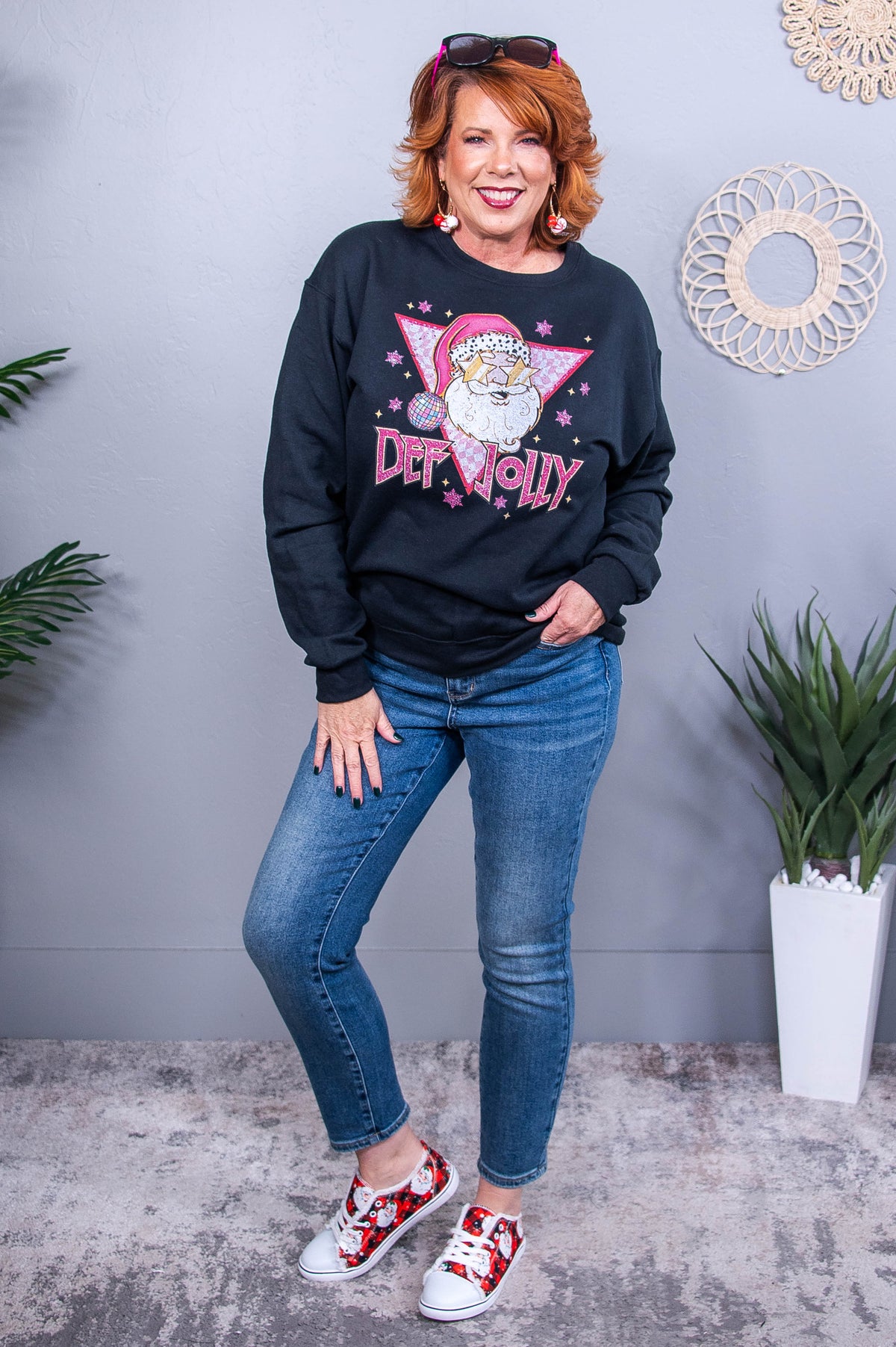 Def Jolly Black Graphic Sweatshirt - A3734BK