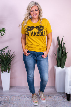 Too Hot To Handle Mustard Graphic Tee - A3455MU