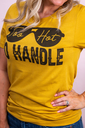 Too Hot To Handle Mustard Graphic Tee - A3455MU